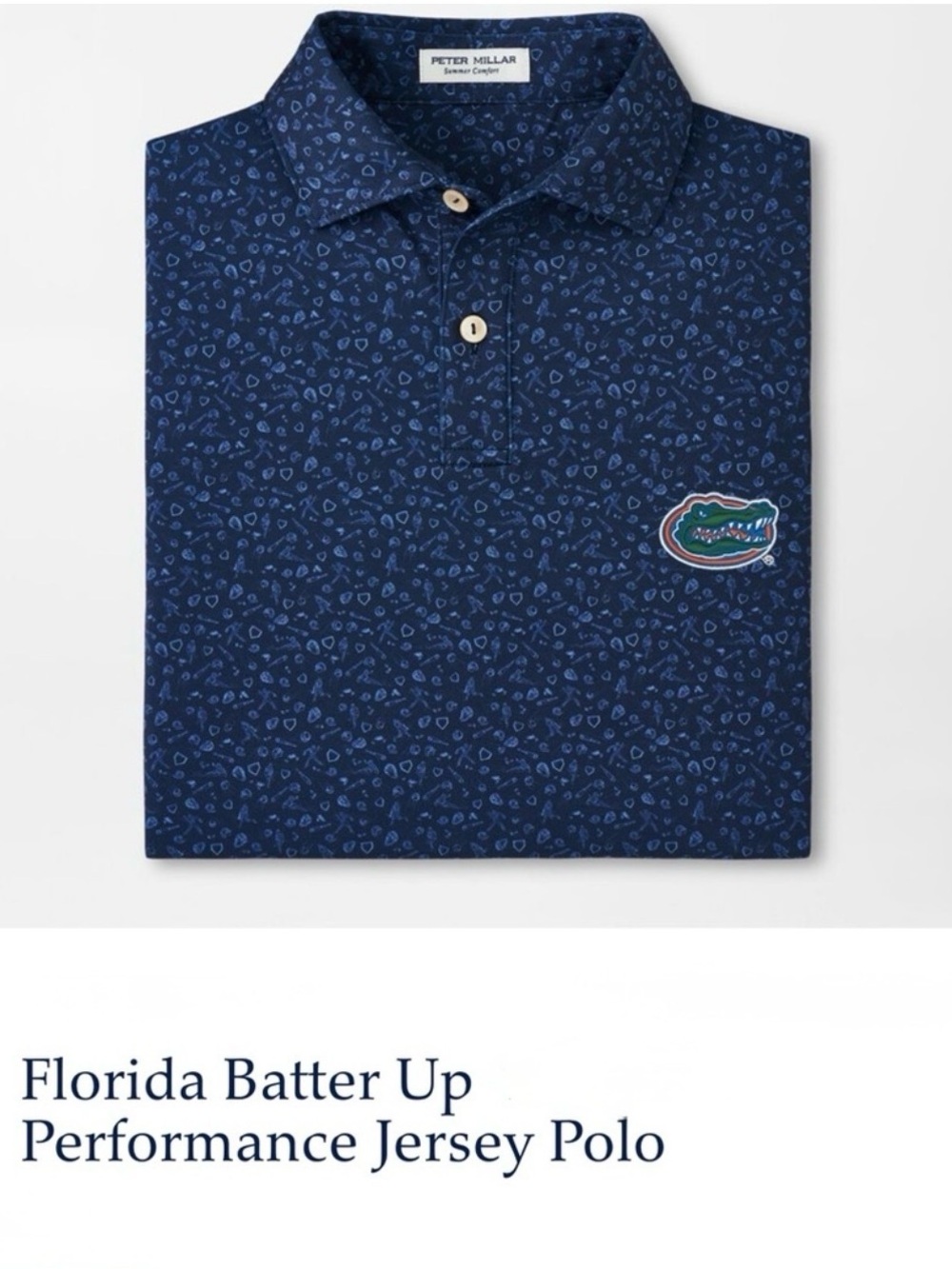 PETER MILLAR Florida Batter Up Performance Jersey Polo